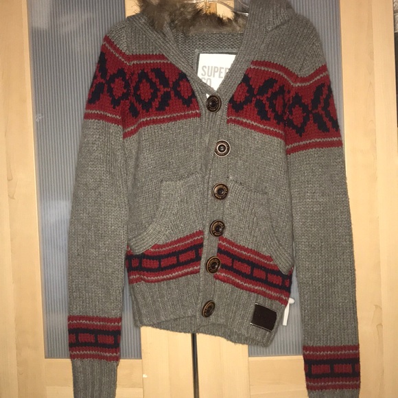 Superdry - Brand New - Knitted Sweater Jacket - Picture 1 of 6